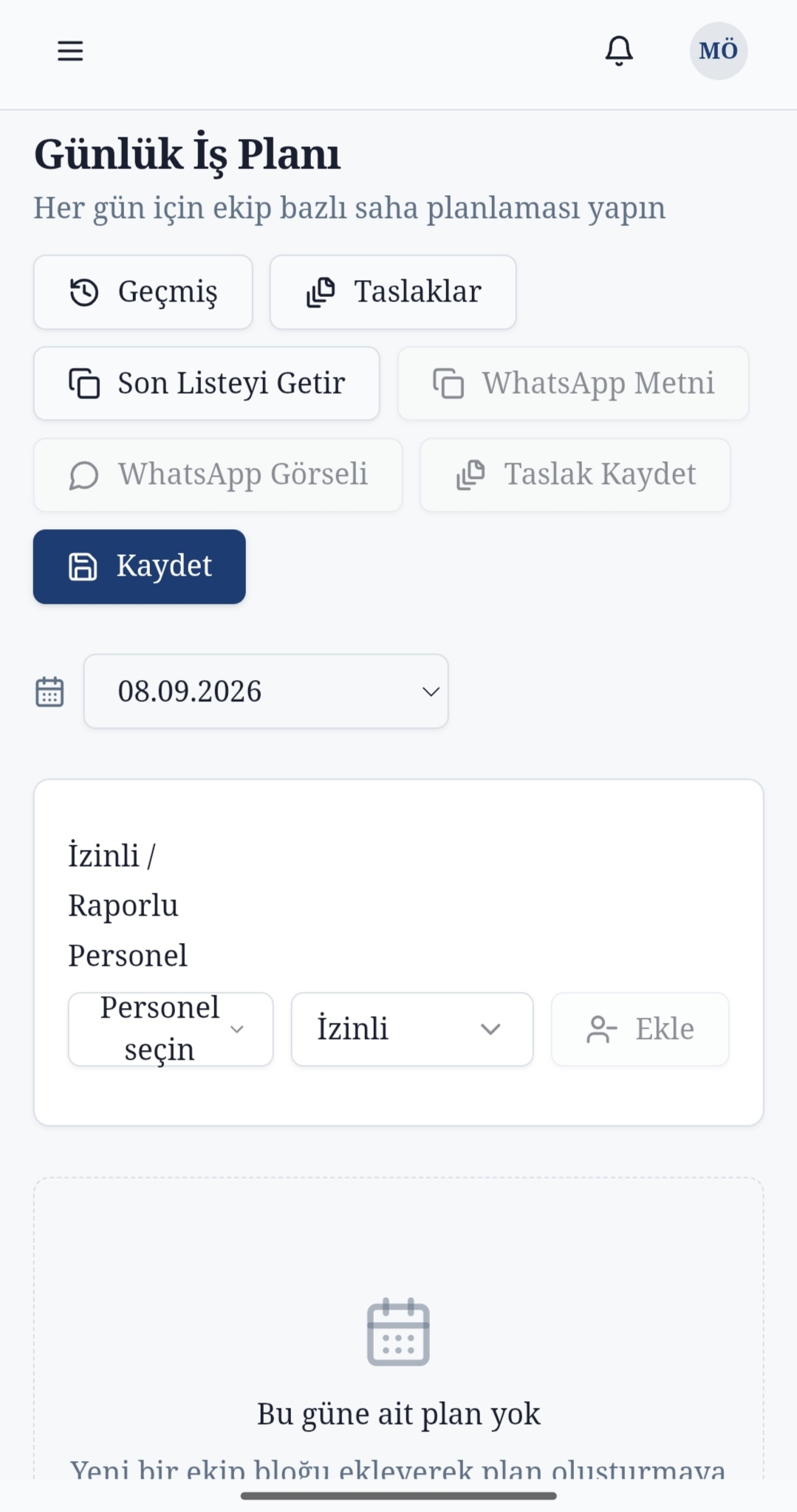 Şantiye Yönetim Sistemi — Ekran görüntüsü 2